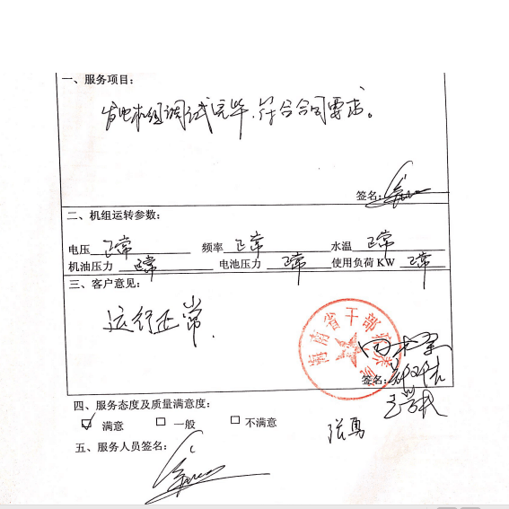 我司為海南干部療養(yǎng)院調(diào)試發(fā)電機組合格完畢